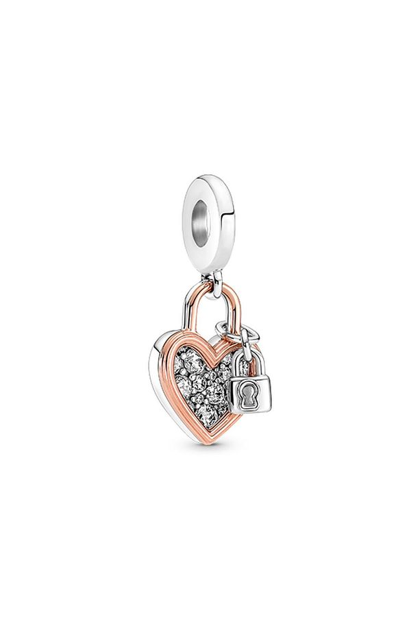 Kalp Ve Kilit Çift Sallantılı Charm - 1