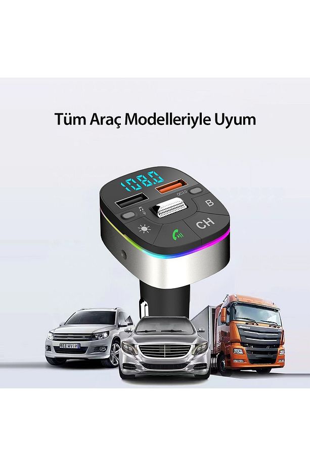 Bluetooth USB3.0 Dijital FM Transmitter - 7