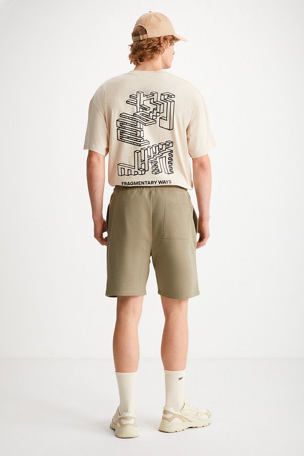 UNCERTAIN Erkek Comfort Fit Haki Şort & Bermuda - 5