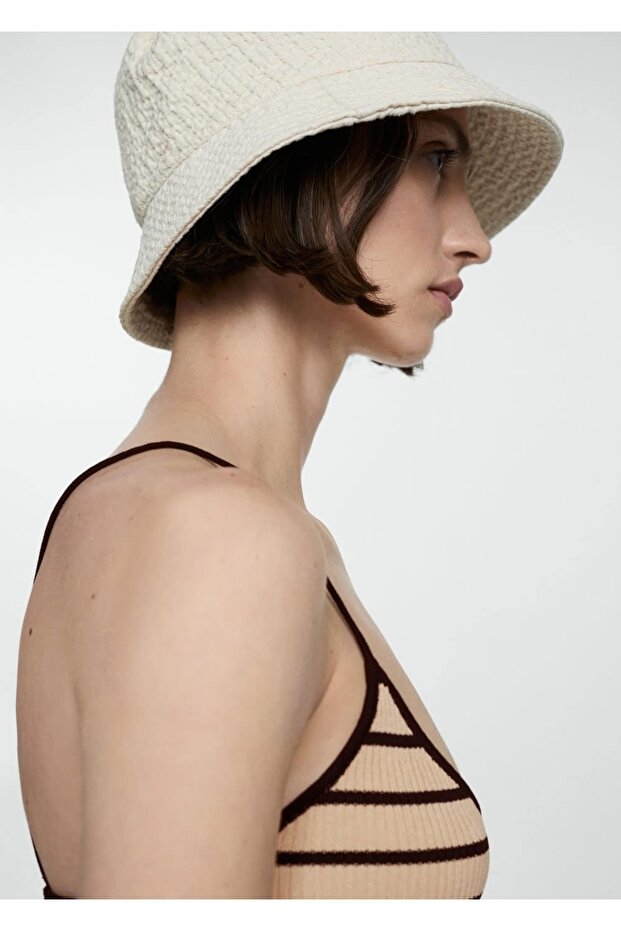 İnce askılı ribana bluz - 5