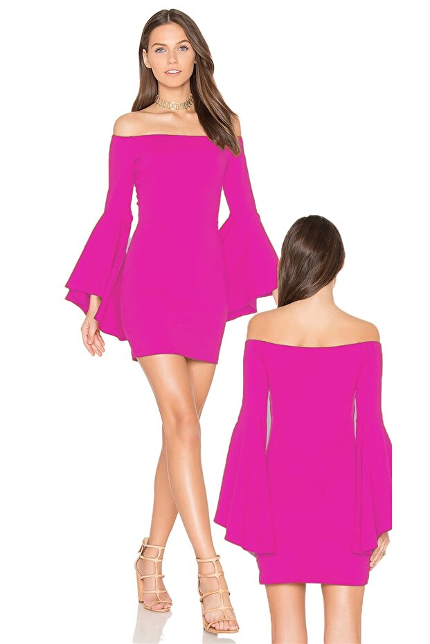 Rochie mini cu mâneci spaniole - 2