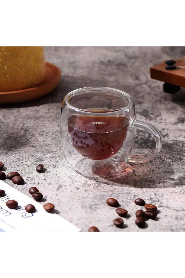 Bambu Tabaklı Çift Cidarlı Türk Kahvesi Fincanı 6 Adet - 4