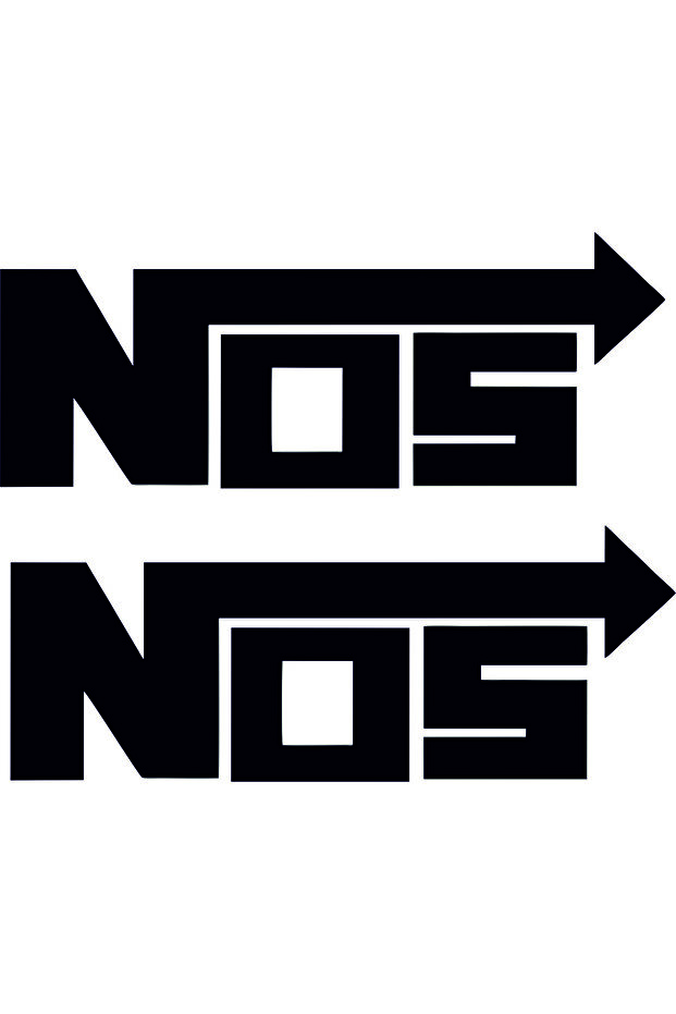 Nos Mirror Auto Sticker(15X6Cm Right Left)