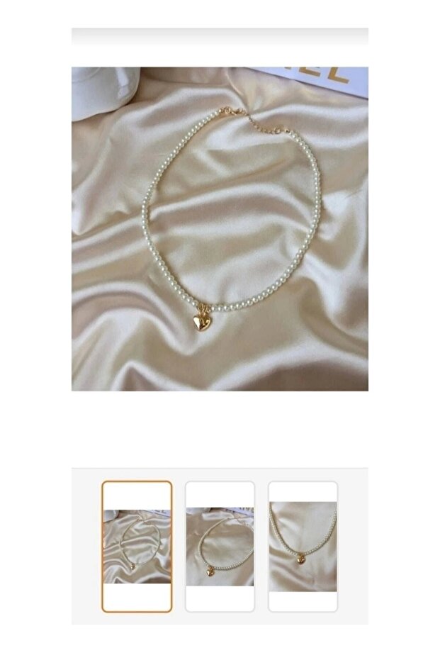 Kalpli Cam Inci Kolye - 2