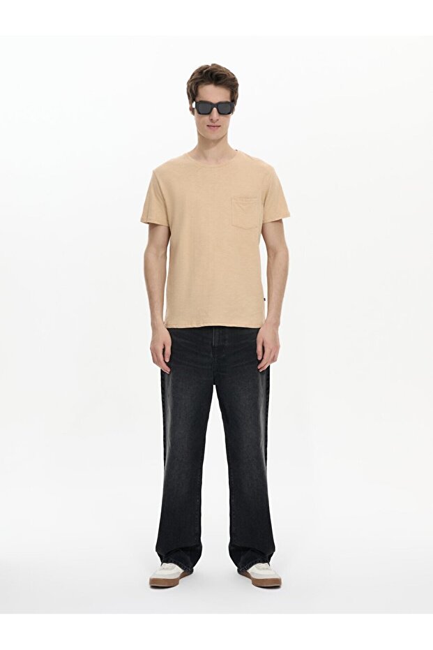 Brown T-Shirt with Pockets