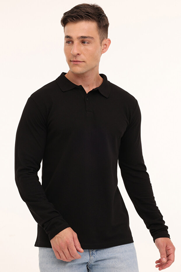 Mb Sn329 Ukol Polo 4Pr Black Men's Long Sleeve T-Shirt