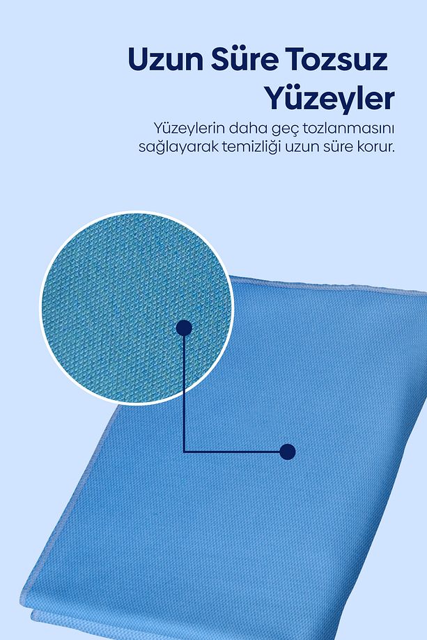 Mikrofiber Cam Bezi Mavi - 7