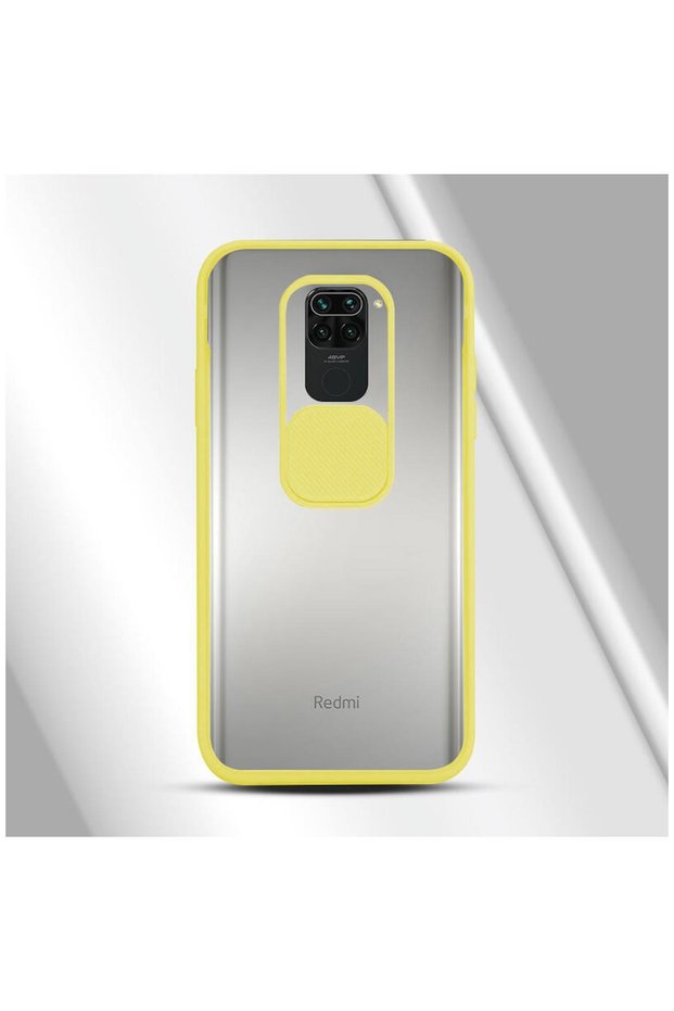 Xiaomi Redmi Note 9 Compatible Case Camera Lens Protection Case Yellow