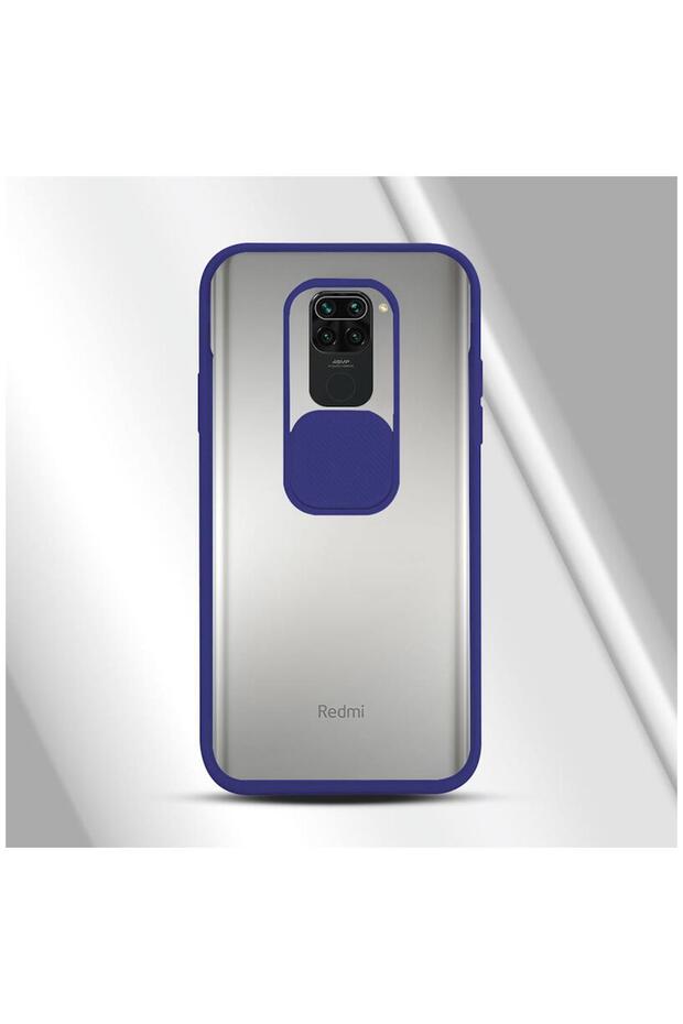 Xiaomi Redmi Note 9 Compatible Case Camera Lens Protected Case Navy Blue