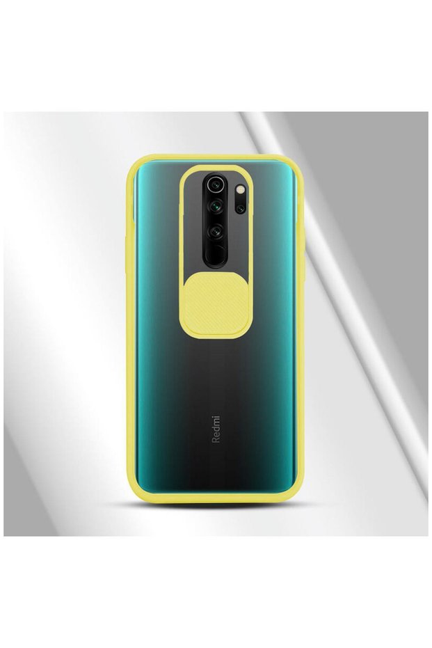 حافظة Xiaomi Redmi Note 8 Pro متوافقة مع حافظة Xiaomi Note 8 Pro حافظة محمية بعدسة الكاميرا باللون الأصفر
