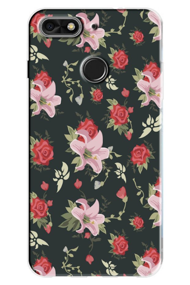 General Mobile Gm 8 Go Compatible Case Spring Flowers Printed Silicone Case (Printed)