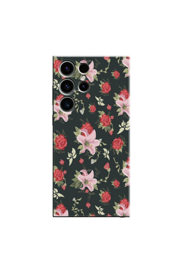 Samsung Galaxy S23 Ultra Compatible Case Spring Flowers 1 Silicone Case (Printed)
