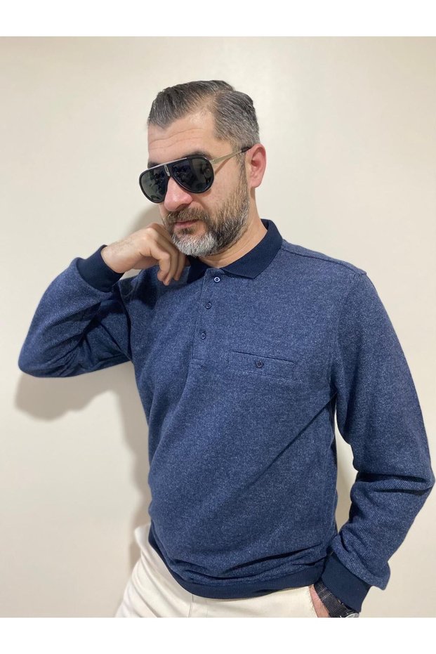 Long Sleeve Soft Texture Thick Pocket Polo Neck Thessaloniki Sweater