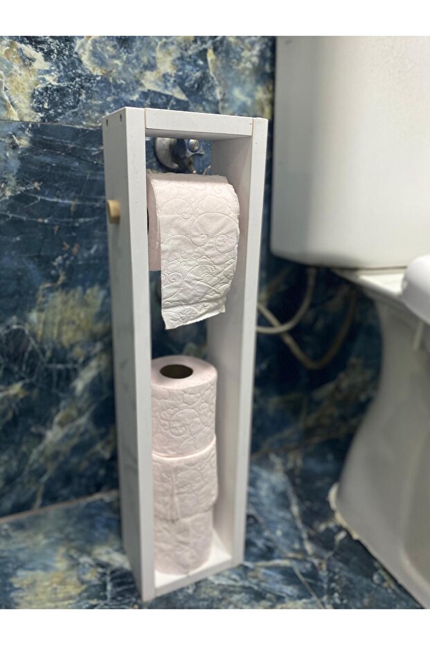 حامل مناديل المرحاض الخشبي