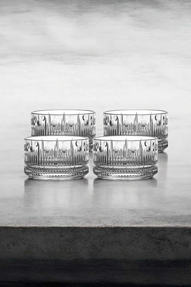 Bianca Set of 4 Crystal Glass Bowl Snack Bowls 460 ml