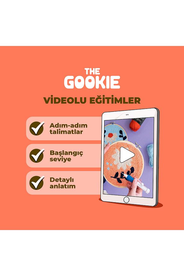 Başlangıç Seviye Punch Kiti, Punch Nakış Seti, 8 Adet Şablonlu Desen - 4