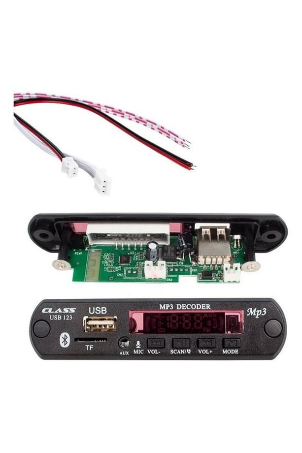 12V MP3 Decoder Board Bluetooth Audio Module TF USB AUX SD Kart AUX ÇIKIŞLI Tüm Araçlarla Uyum - 3
