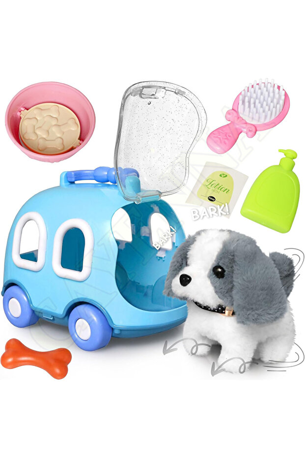 Kutulu Taşıma Çantalı Pilli Köpek Set - 3
