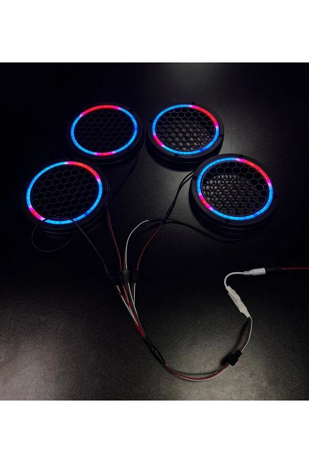 Pixel Ledli 16cm Piksel Midrange Hoparlör Kapağı 4 Adet Animasyonlu Kumandalı - 4