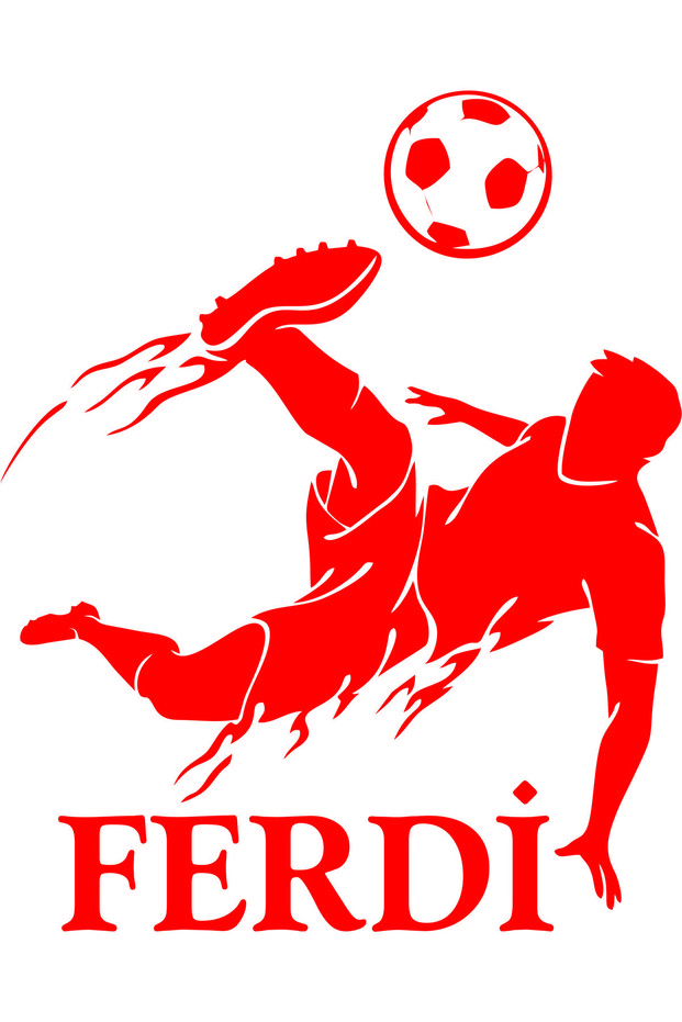 Ferdi̇ Football Sticker (57X70 cm)