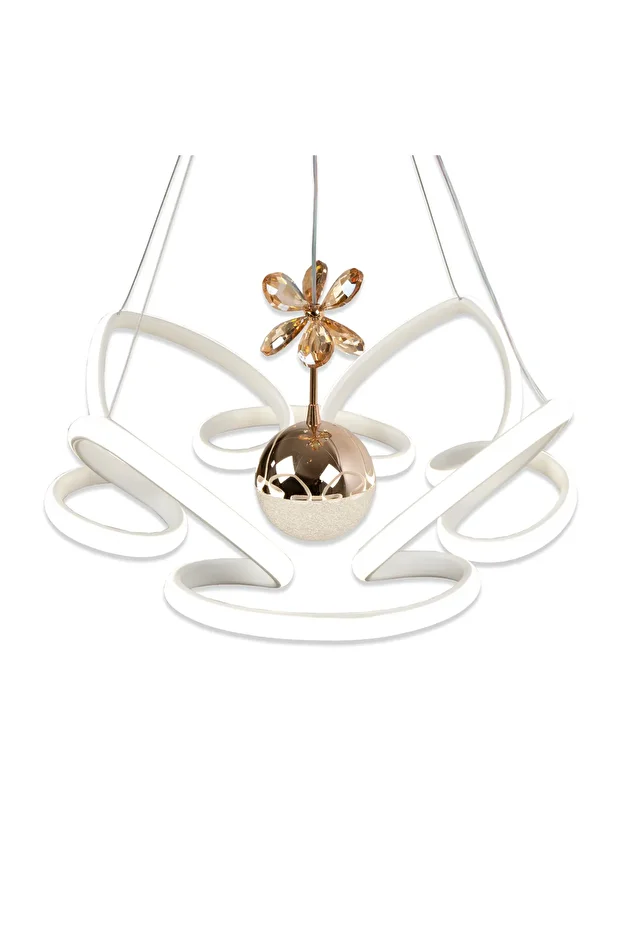 Lotus 3 Renk 4 Yaprak Tek Top Led Avize - 1