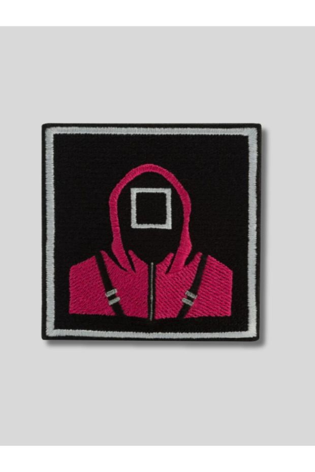 Ütü Ile Yapışan Arma - Yama - Patch - Squid Game Kare (8cm x 8cm) - 1