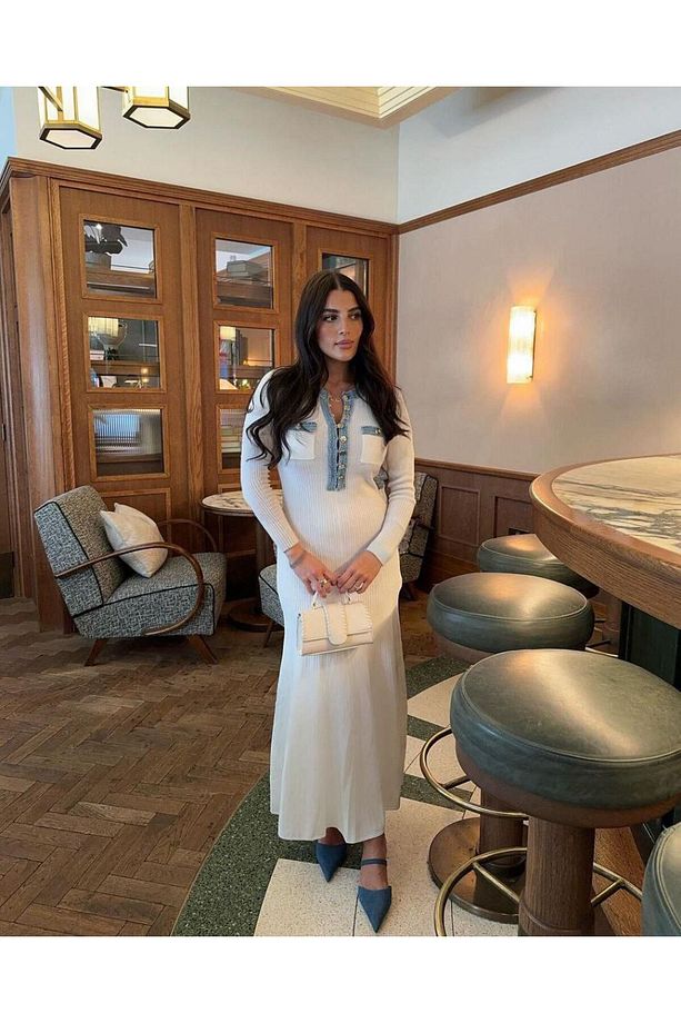Yeni sezon triko ve kot  elbise, Majbour, Mutlu sultana model - 3