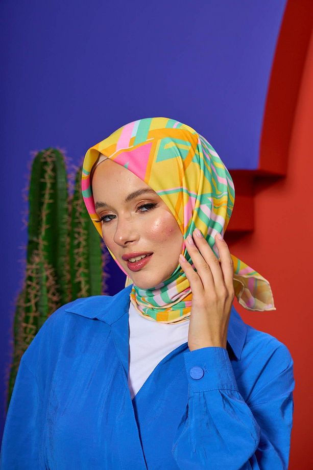 Marrakech Koleksiyon Soft Eşarp Çay Yeşili Gold 1208-02 - 2