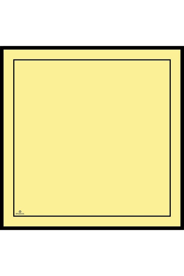 Düz Desenli Sarı Pamuk Viskon Eşarp - 5