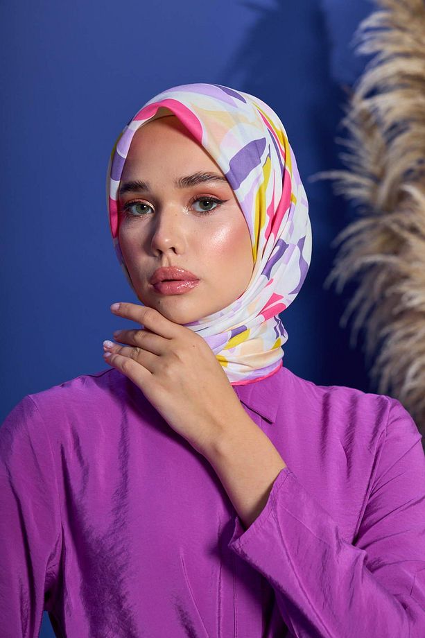Marrakech Koleksiyon Soft Eşarp Lila Mor 1206-09 - 2