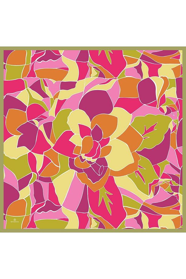 Marrakech Koleksiyon Soft Eşarp Hardal Pembe 1198-08 - 5