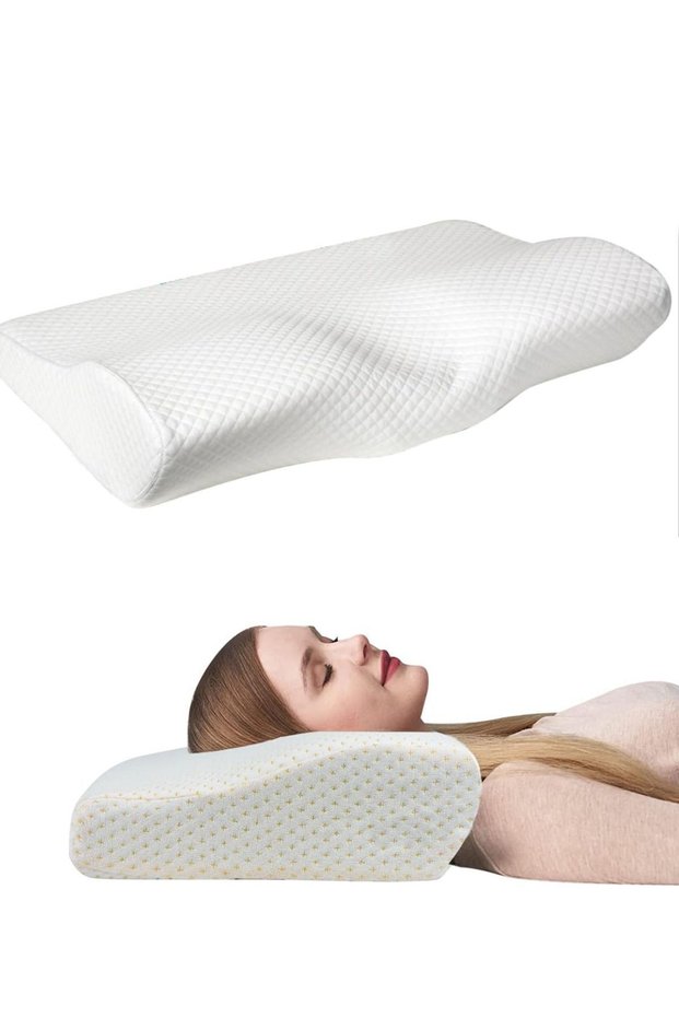 Orthopedic Visco Pillow Special Design Medical Pillow for Neck Pains 60X35X11/7 cm