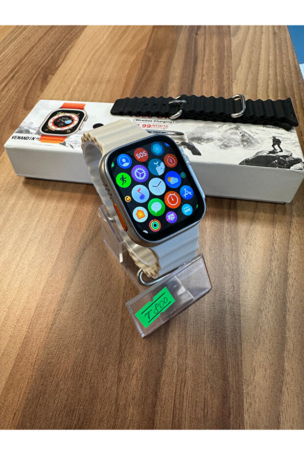 NİRVANA TEKNOLOJİ ELEKTRONİK WATCH800 ULTRA + AKILLI SAAT TÜM CİHAZLARLA UYUMLU ÇİFT KORDON BLUETOOTHLU TÜRKÇE MENÜ 2025 SÜRÜM