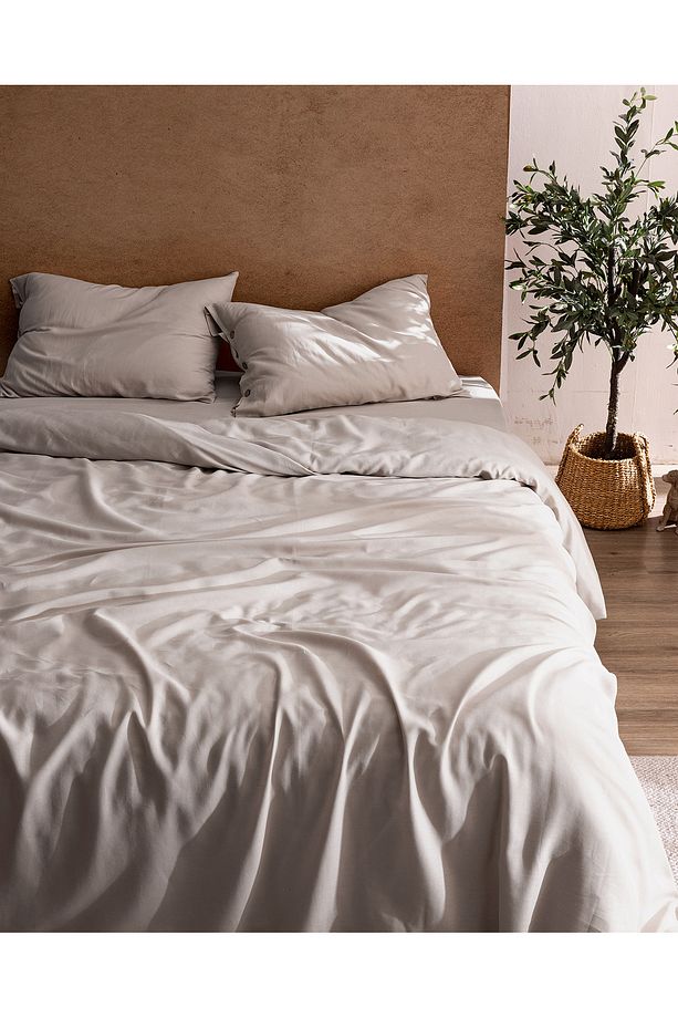 Songe Tek Kişilik %100 Pamuk Chambre Nevresim Takımı - Taş - 2