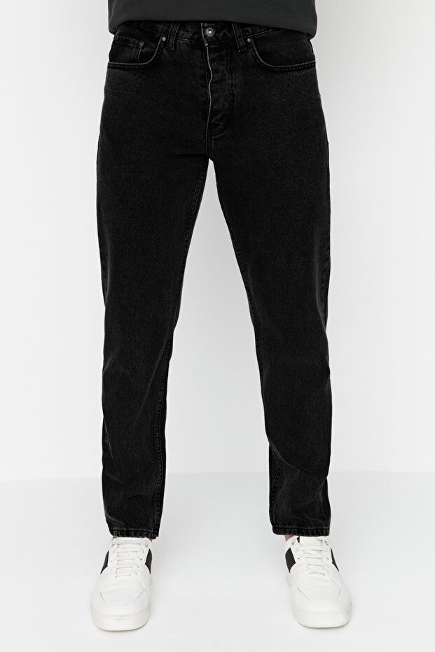 Siyah Smoke Essential Fit Jeans Kot Pantolon TMNAW23JE00104 - 6