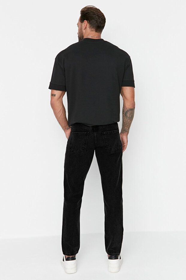 Siyah Smoke Essential Fit Jeans Kot Pantolon TMNAW23JE00104 - 9