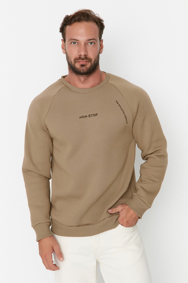 Vizon Regular/Normal Kesim Reglan Kollu Yazı Baskılı Sweatshirt TMNAW22SW0726 - 5