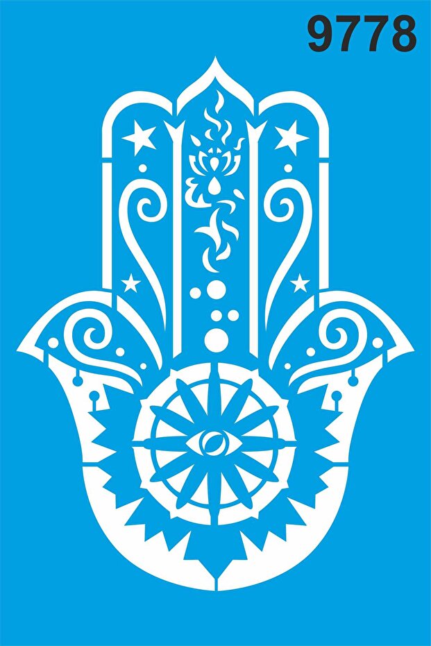 يد فاطمة - قالب رسم استنسل