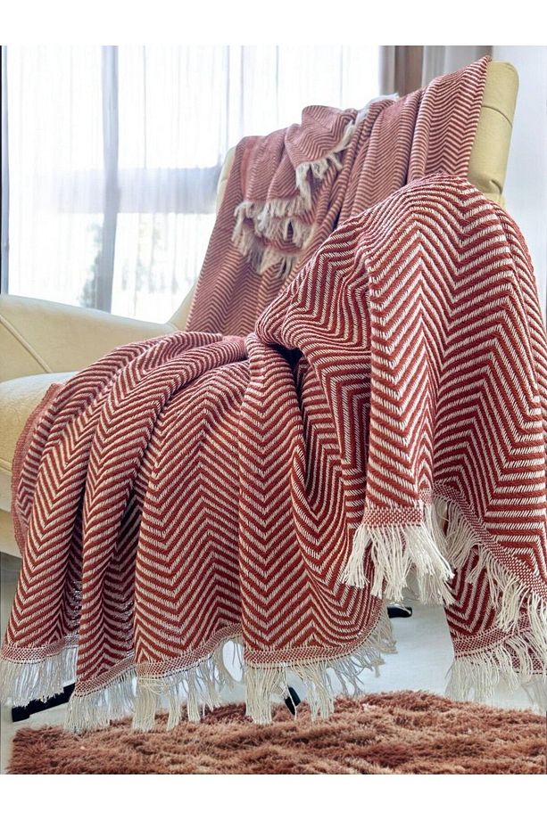 Carden Pamuklu Tek Kişilik Pike Yatak Örtüsü 200x230 Cm Kiremit - 5