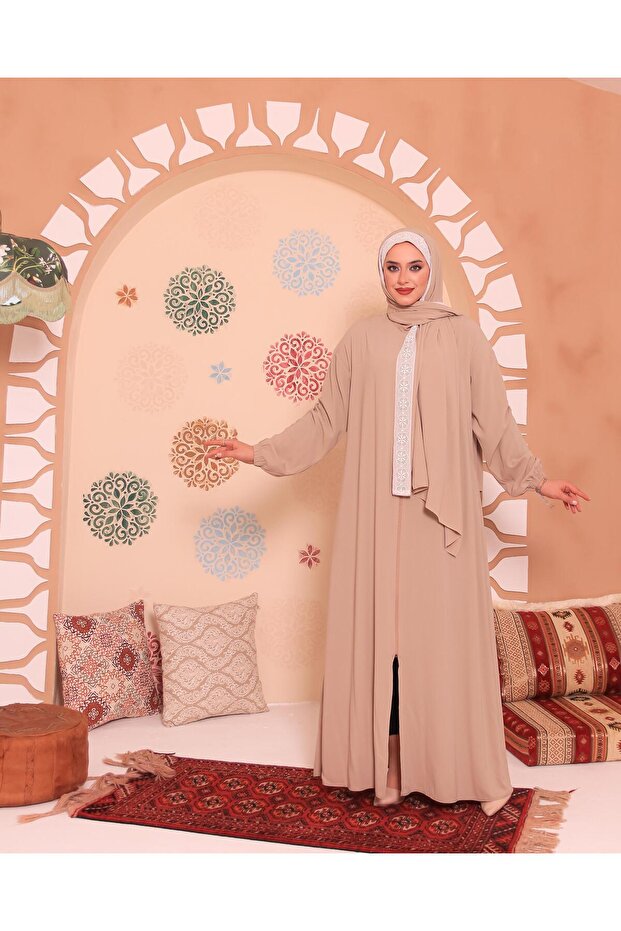 Shawl Guipure Detailed Ferace