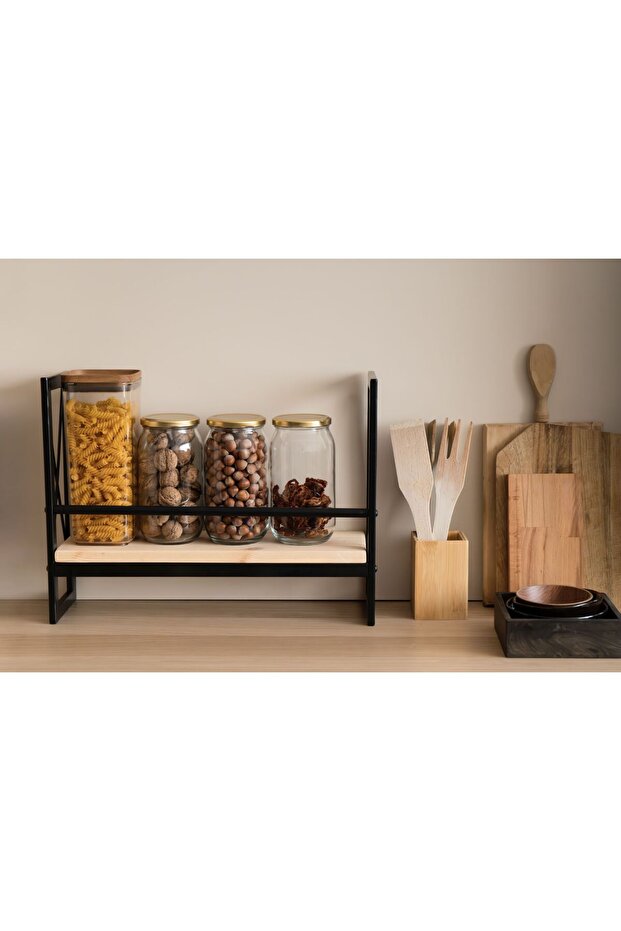 Tek Katlı Ahşap Raf - 4