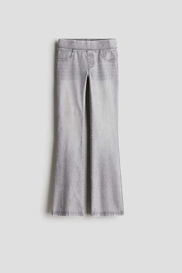 Flared jersey trousers