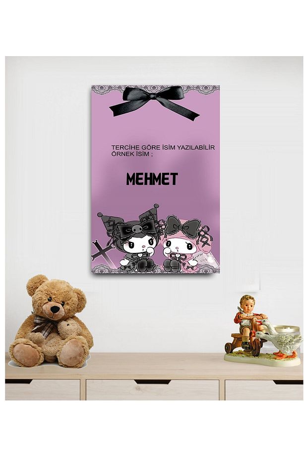 Kuromi My Melody Hello Kitty Konsept Tablo MDF Baskı Tablo - 1