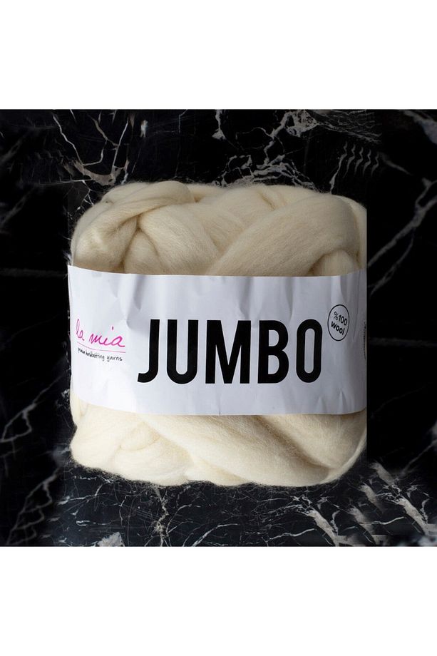 La Mia Jumbo Krem Dev Yün El Örgü İpi - J12 - 1