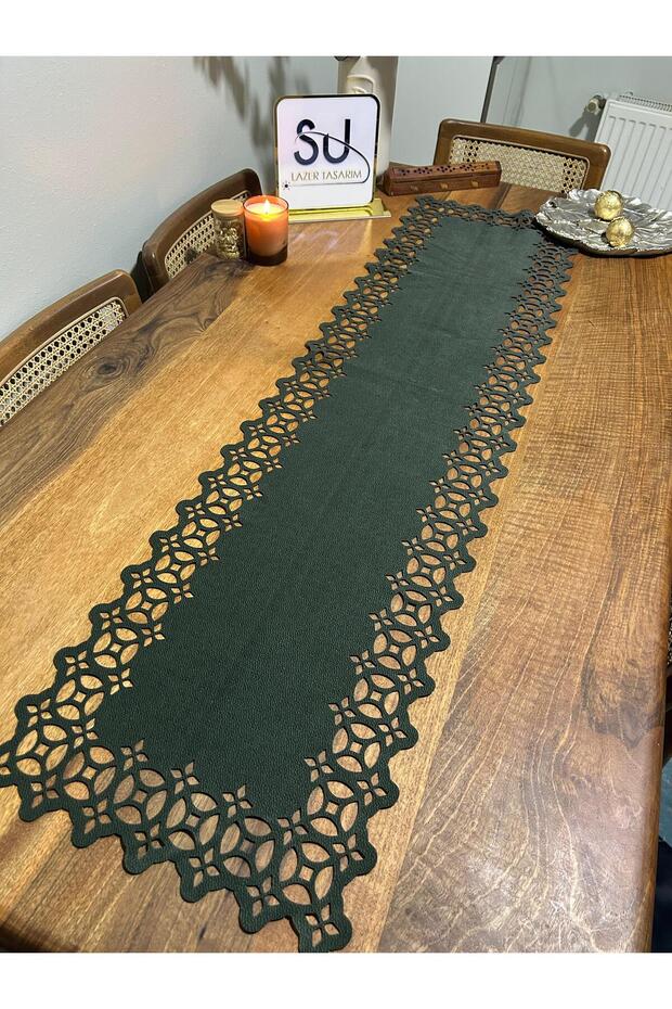 Dark Green Pattern Runner - 2