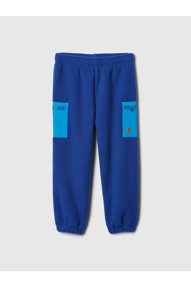 Erkek Bebek Mavi Sherpa Jogger Eşofman Altı - 1