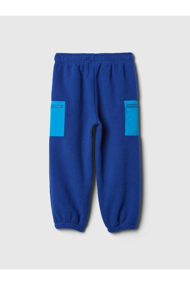 Erkek Bebek Mavi Sherpa Jogger Eşofman Altı - 2