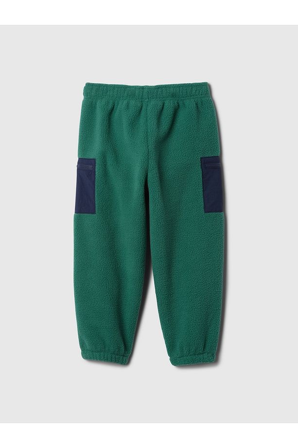 Erkek Bebek Yeşil Sherpa Jogger Eşofman Altı - 2