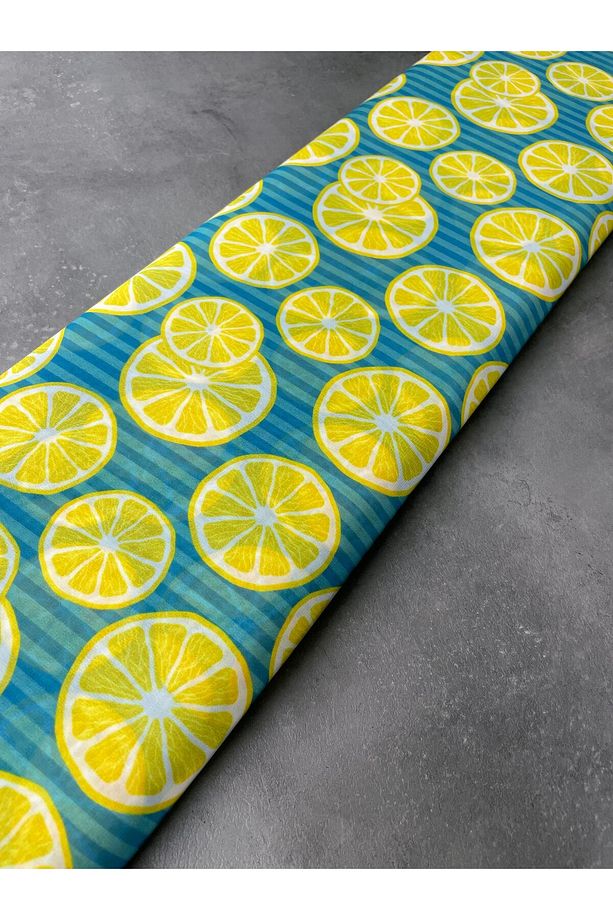 Limon Desen Elbiselik Şifon Kumaş Ürünümüz Adet Olarak Satılır 1 Adet 1 Metre - 4
