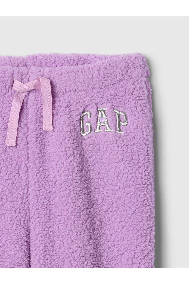 Kız Bebek Mor Gap Logo Sherpa Jogger Eşofman Altı - 3
